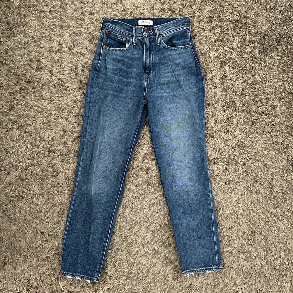 Madewell the momjean blue jeans